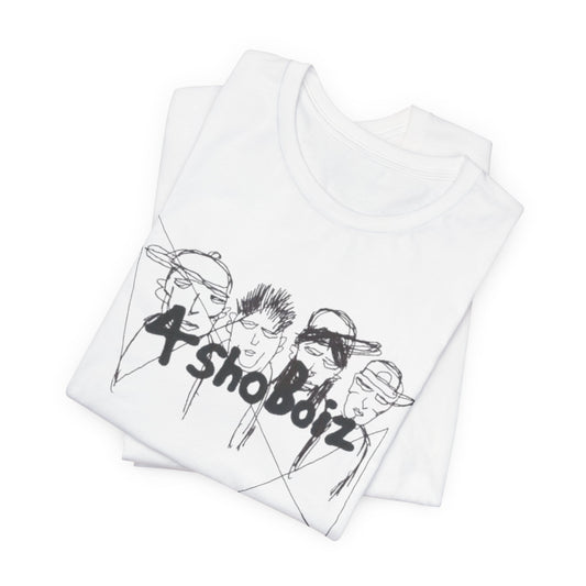 T‑Shirt — '4 Sho Boiz' Sketch Band Graphic Tee