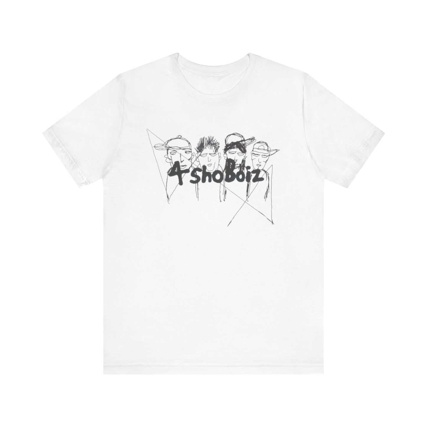 T‑Shirt — '4 Sho Boiz' Sketch Band Graphic Tee