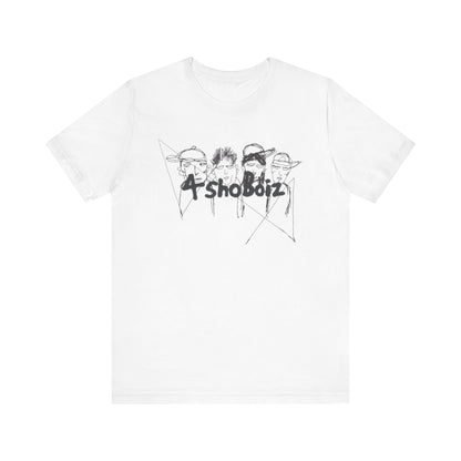 T‑Shirt — '4 Sho Boiz' Sketch Band Graphic Tee