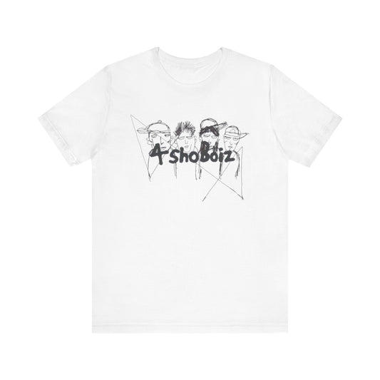 T‑Shirt — '4 Sho Boiz' Sketch Band Graphic Tee